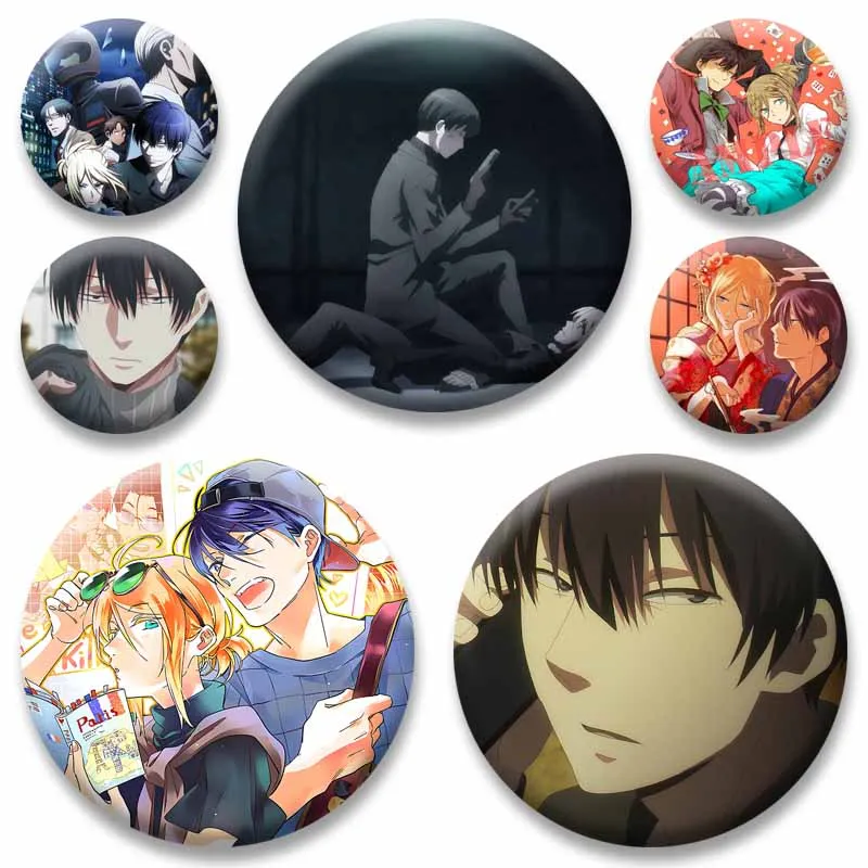 Anime Love of Kill Brooch Cute Cartoon Role Playing Pins Handmade Round Badge Backpack Clothes Accessories Jewelry Ornament Gift