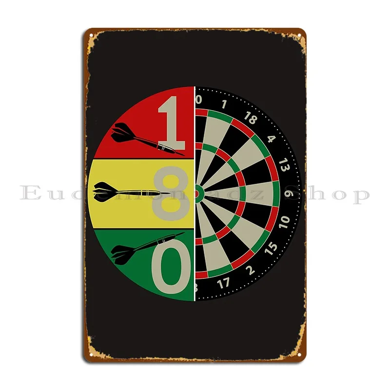 180 Darts Tshirt Dart Jersey Metal Signs Funny Customize Wall Plaque Garage Designing Tin Sign Poster