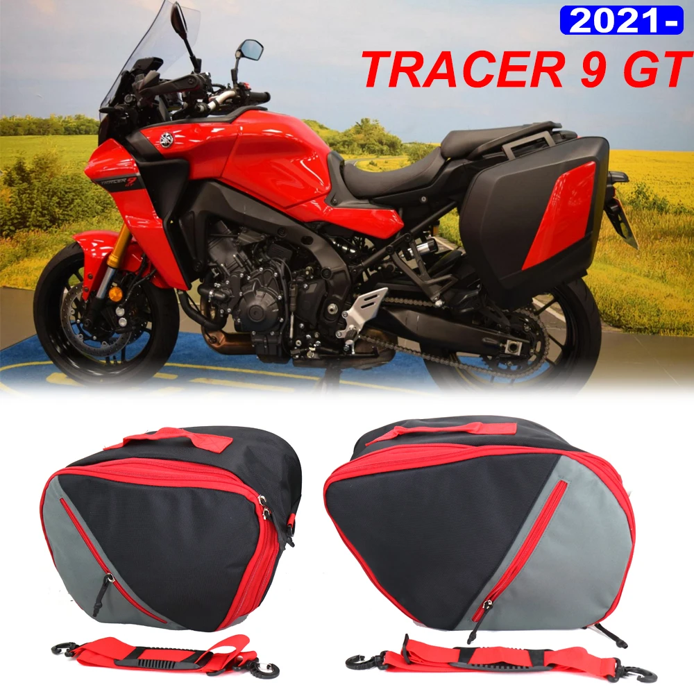 2021 2022 For Yamaha Tracer 9 GT TRACER 9GT Red New Motorcycle Luggage Bags Black Expandable Inner Bags Tracer900 2020 Tracer9