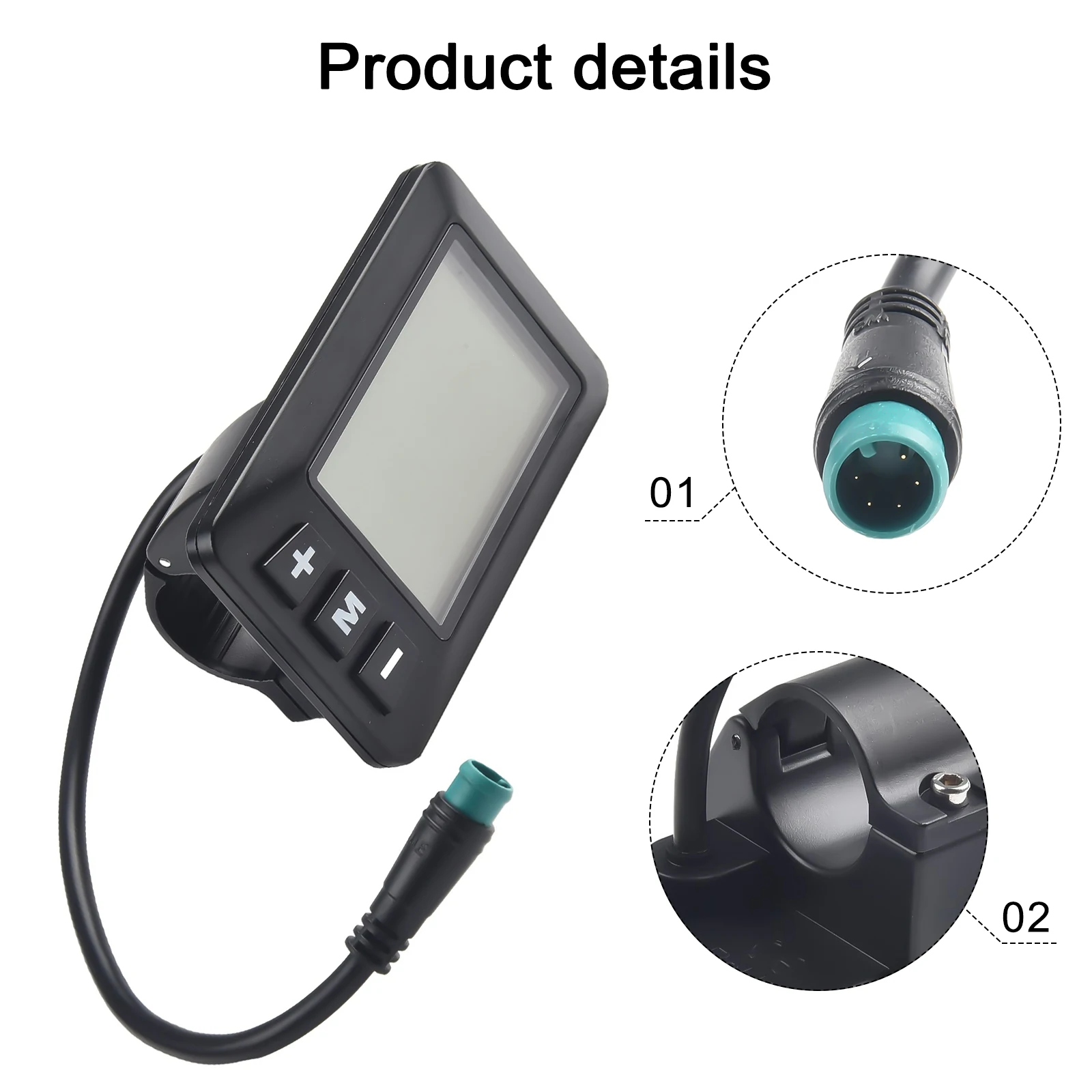 

E-Bike Display LCD Display Plug SM Connector JN GD01 Muiti Functions 36V 48V 5 Pin 80x47mm Accessories Cycling