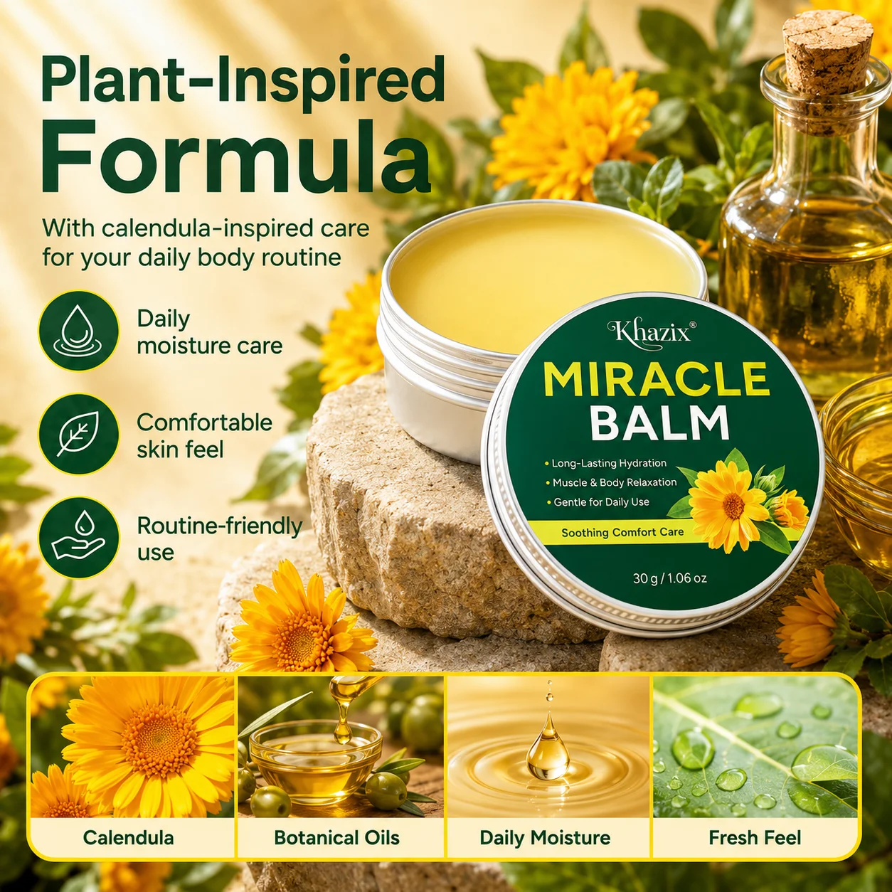 Lily, Chrysanthemum & Rosemary Scented Night Cream, Deep Moisturizing, Long-Lasting Fragrance, Portable Overnight Skin Care