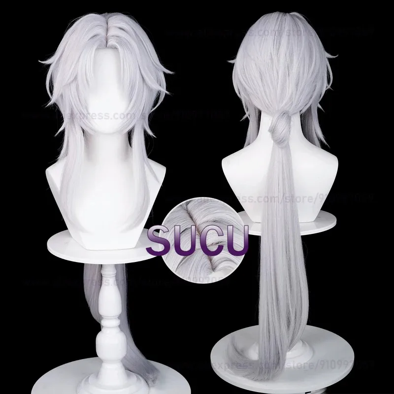 Nene 2025 Honkai Star Rail YingXing Cosplay Blade 100cm Silver White Hair Heat Resistant Synthetic Wigs + Wig Cap view 2