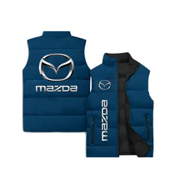 New Men's Outdoor Sports Jacket Men's Sleeveless Vest Mazda Pattern 3D Digital Printing Men's Casual Motorcycle Cotton Vest 8XL