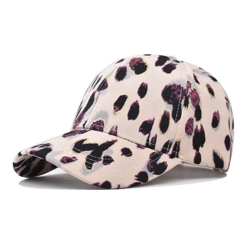 

Pure Cotton Baseball Cap Outdoor Versatile Personalized Leopard Print Trucker Cap