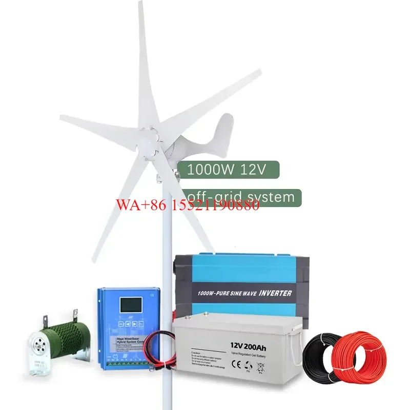 WMWMNU Factory Price 1kw Wind Turbine Generator System for Home Use Wind Power Generation