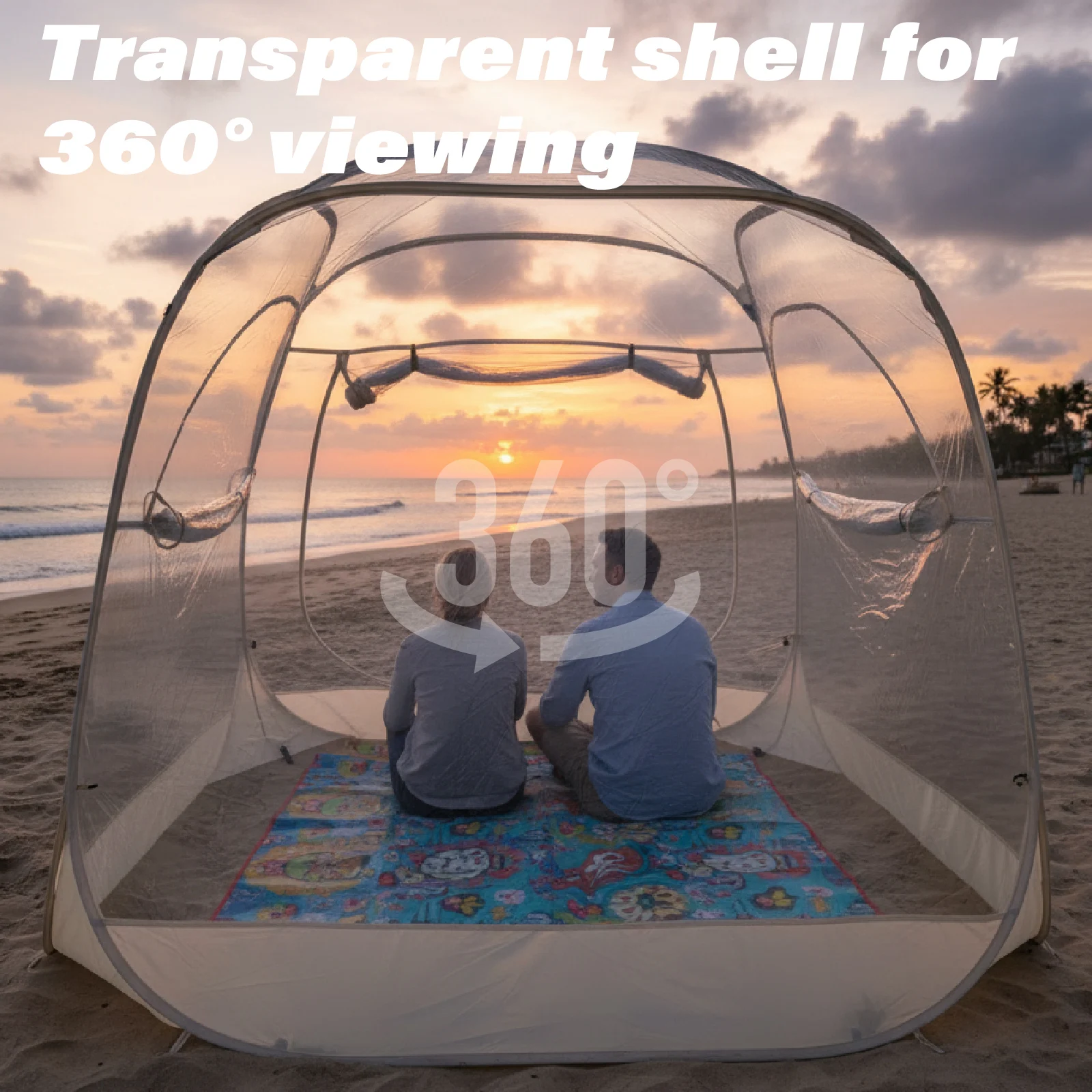 Clear Bubble Dome Tent, Foldable Portable Shelter for Camping Enthusiasts, Transparent Tent for Backyard Leisure Time