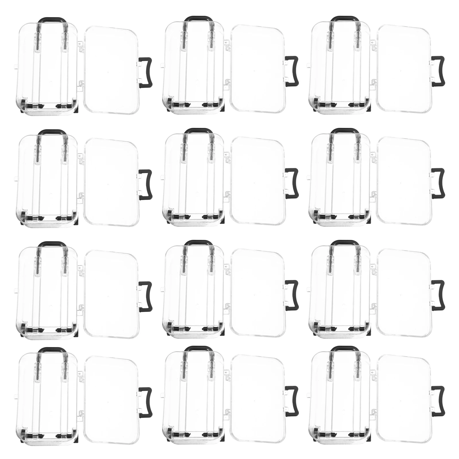 

12 Pcs Transparent Suitcase Candy Boxes Simulation Luggage Case Party Favor Packaging Wedding Favors Storage Mini Plastic Box