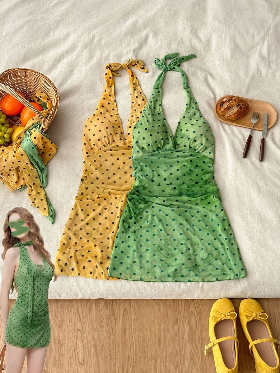 

Купальник Sea Sparkle Vacation, мятно-лимонный, в клетку, с V-образным вырезом, подходит для фотосессий, пляжа и использования в горячих источниках