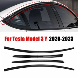 Per Tesla Model 3 Y 2020-2023 guarnizioni in vetro per finestrini dell'auto guarnizione per finestre modanatura per porte modanatura guarnizione per guarnizioni cintura per occhiali protezione antipioggia