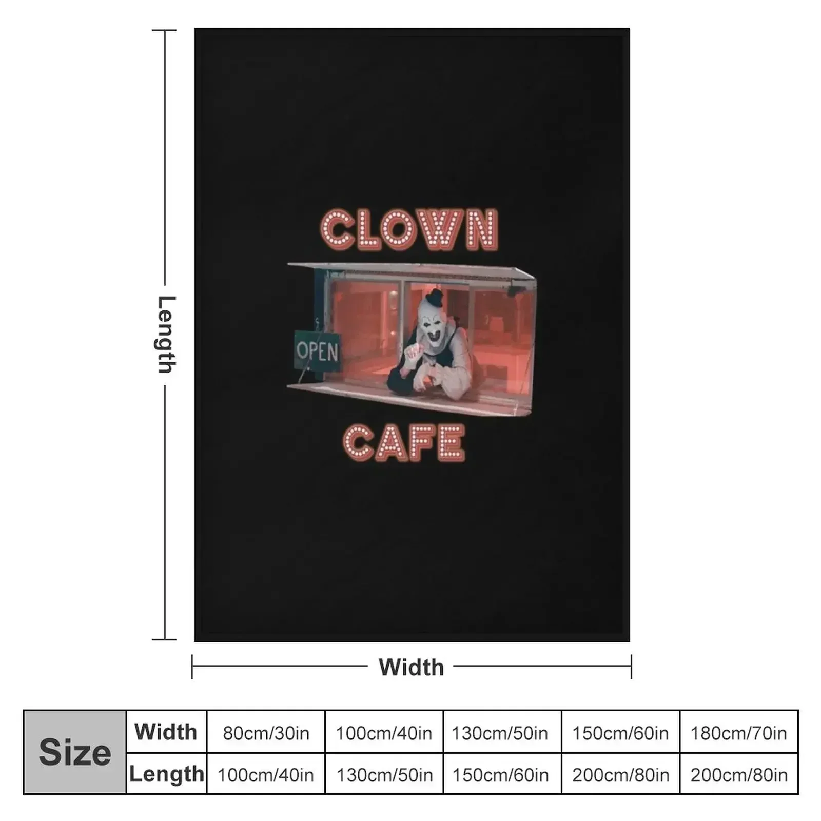 Terrifier Clown Cafe Throw Blanket Fashion Sofas Flannel Retros funny gift For Sofa Thin Kid'S Blankets