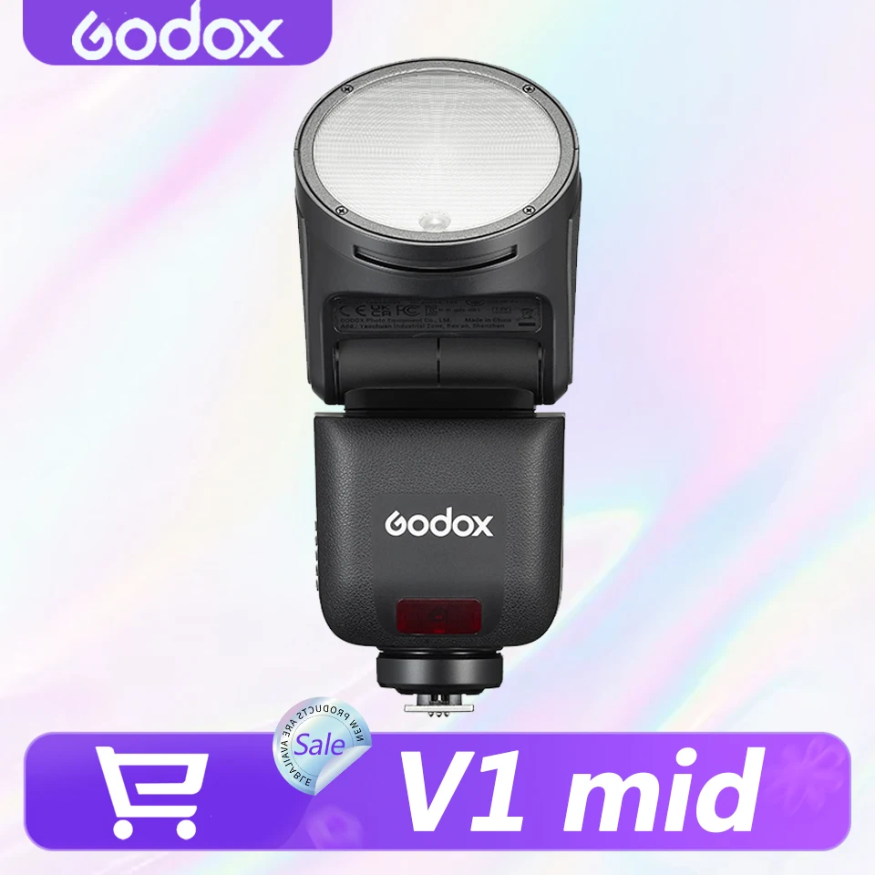 

Godox V1 mid TTL Li-ion Round Head Camera Flash for Sony Canon Nikon Fujifilm Camera Flash with 1.7s Recycle High-Speed Sync