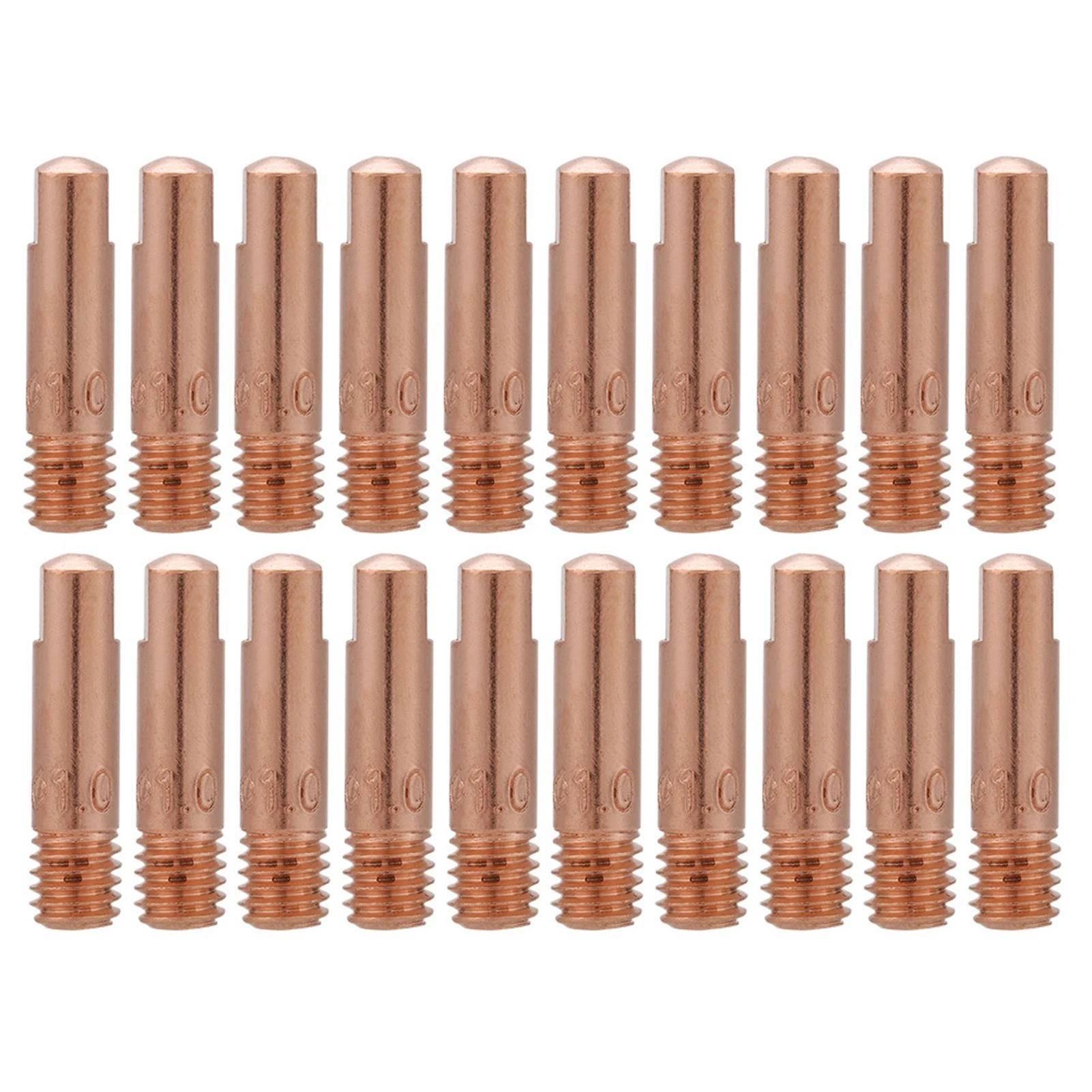Koperen Contact Tip voor 15AK MIG/MAG Lastoorts Verbruiksartikelen 0.8/1.0mm Lassen Contact Tip 24KD Lastoorts Contact Tip