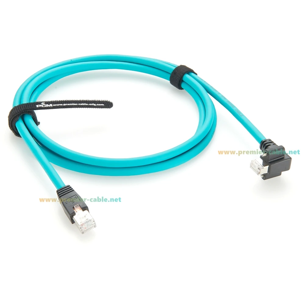 UP/Down-Winkelstecker RJ45 Stecker-zu-Stecker-Kabel 10Gbps CAT6A Ethernet GigE Vision Kabel Hochflexibel für Industriekamera Maschinen Vision – Detail 7