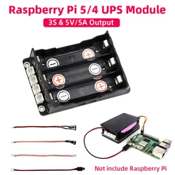 Raspberry Pi 5 4B 5V 5A Uninterruptible Power Supply Module 3S Supports Charging Power Output At Same Time for RPI 5 4B