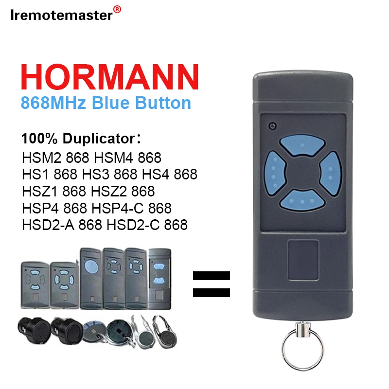 Clone HORMANN HSM4 HS4 HSE4 HSM2 HSE2 868MHz Garage Door Remote Control Hand Transmitter