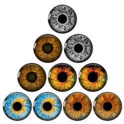 5pairs/bag 14mm Eyes Chips Suitable for Bly the Doll Super Thin Pupil Glass Cabochons DIY Accessories Bulk Items Wholesale