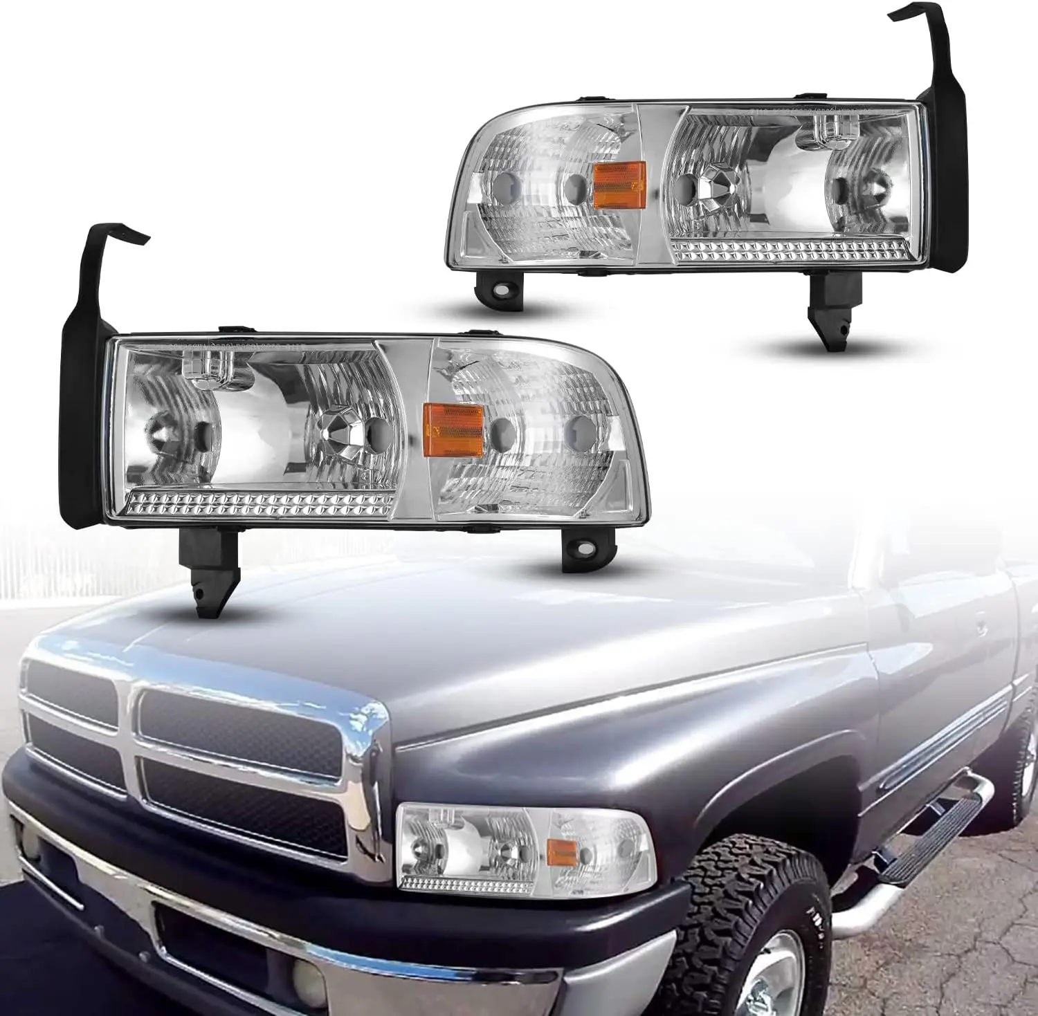 

Фары проектора для Dodge Ram 1500/1994-2002 1994-2001 гг. Dodge Ram 2500 3500/1995-2002 Dodge Ram 4000 (все без спортивной упаковки)