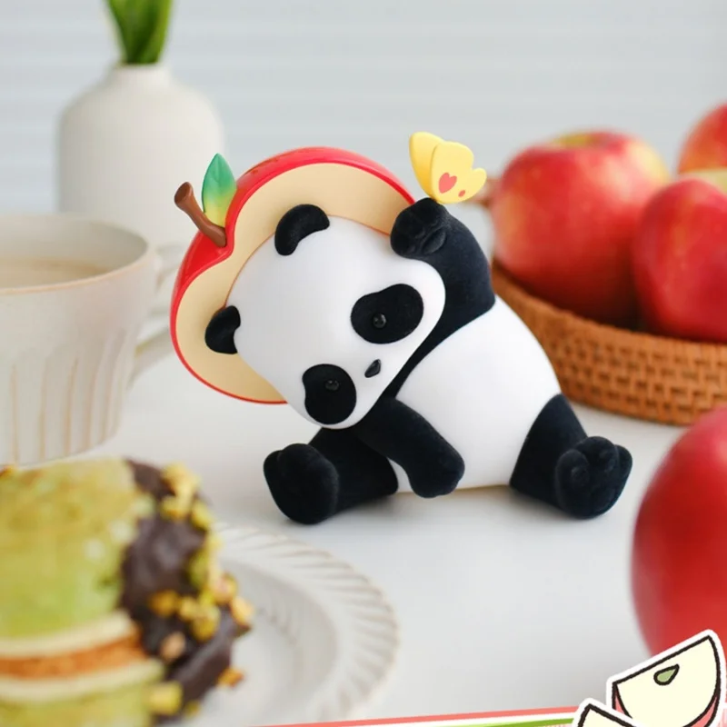 Panda Roll Apple Series Toys Doll  Kawaii  Anime Figure Desktop Ornaments Collection friend birthday chirstmas Gift