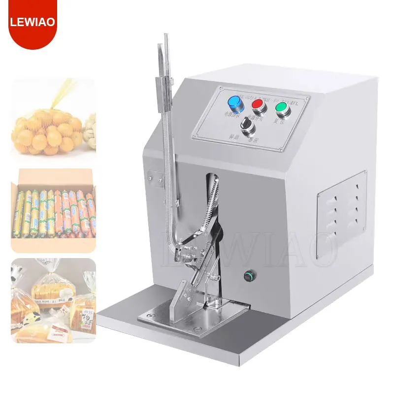 

110V 220V Plastic Bag Tying Machines U-Shape Electric Sausage Aluminium Nail Clipper Machine