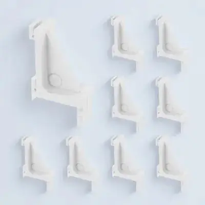 

10 Pcs Refrigerator Shelf Clamps Storage Bracket Freezer Support Clip Hooks Clips