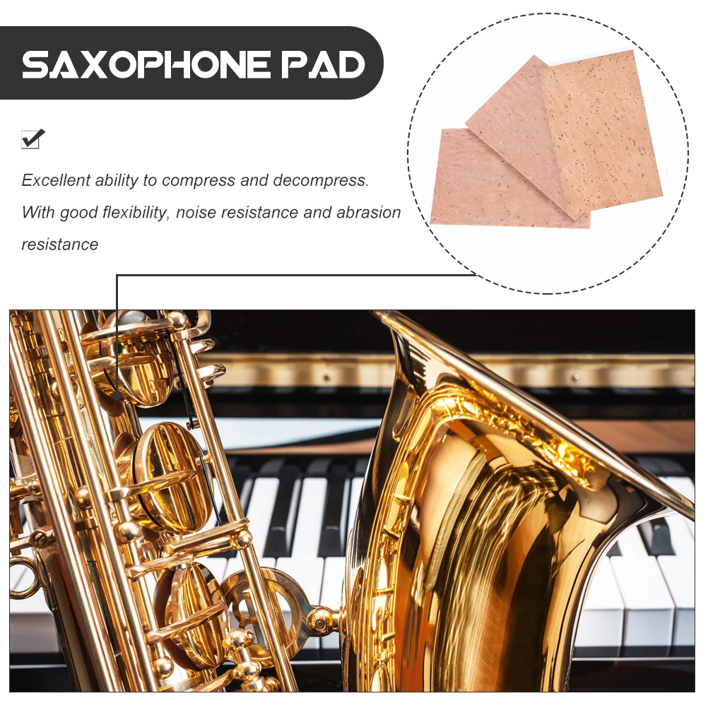 

3pcs Saxophone Neck Cork Sheets Universal Replacement For Alto Tenor Soprano Sax Parts Cork Pads Instrument Repair Accessories