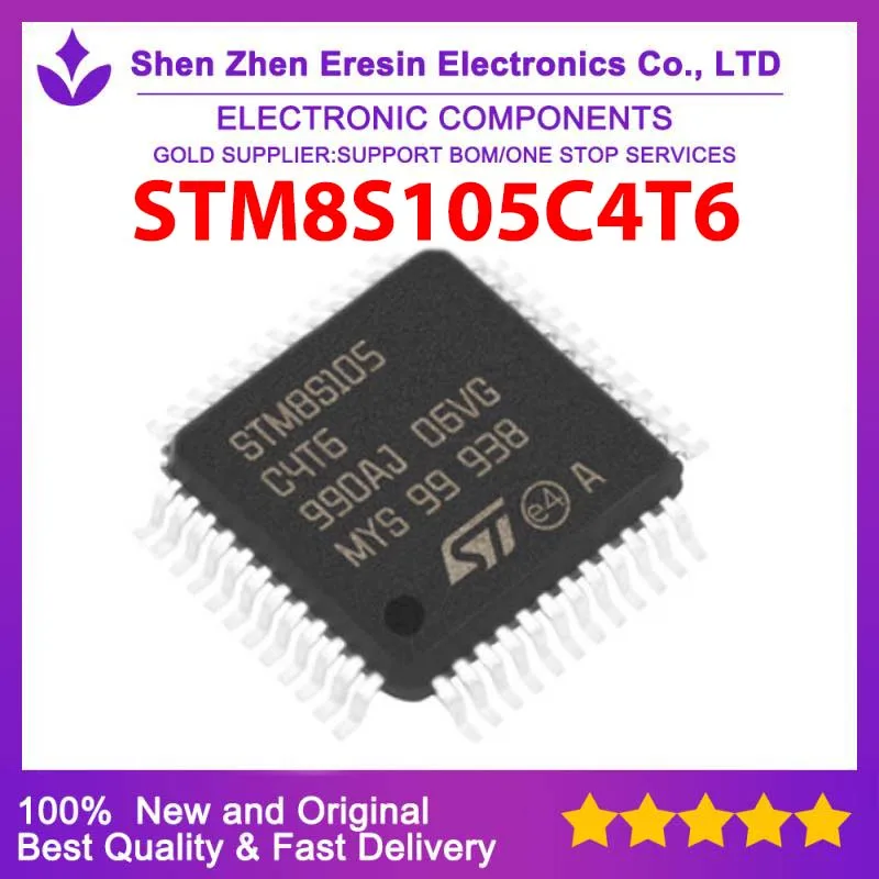 Free shipping   5PCS/LOT  STM8S105C4T6  TQFP48  New and original