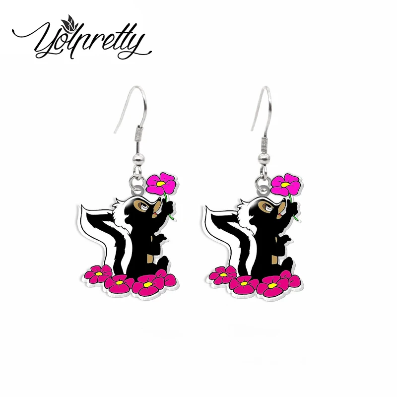 2024 New Arrival Cartoon Little Bambi and Animals Bunny Friends Characters Handcraft Acrylic Epoxy Fish Hook Dangles Earrings