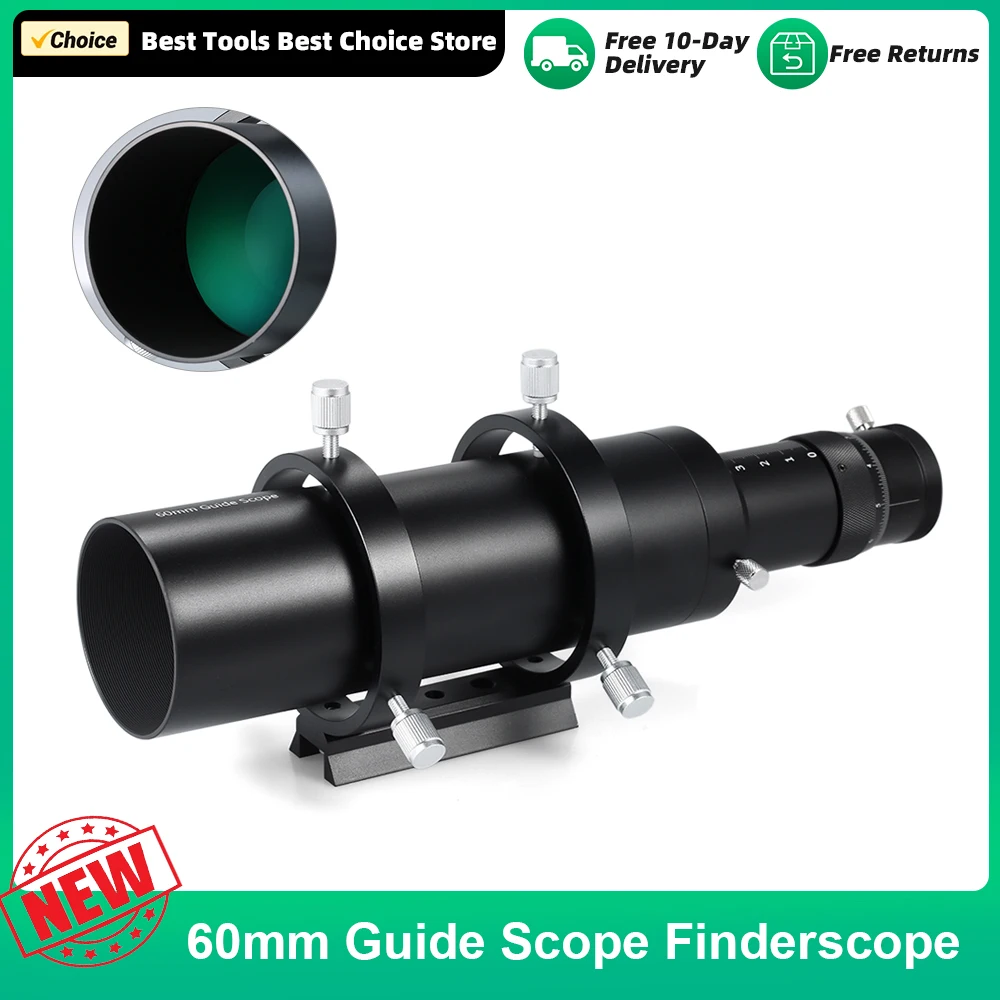 60 مللي متر دليل نطاق المكبر Finderscope للتلسكوب الفلكي 240 مللي متر البعد البؤري نسبة F4 مع التركيز الحلزوني
