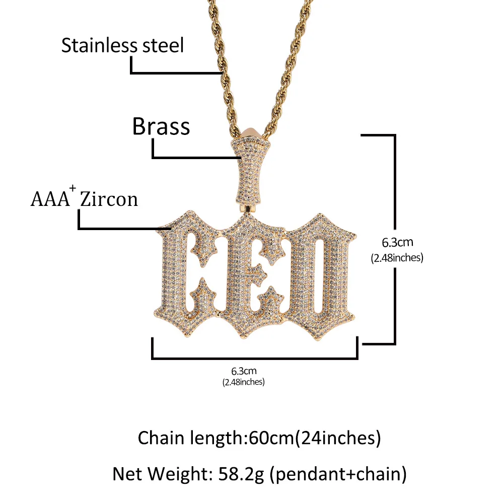 

Fashion Hip-Hop Studded Burr Letter Pendant Necklace Uppercase Custom Letter Necklace Stitching Combination Pendant Jewelry.