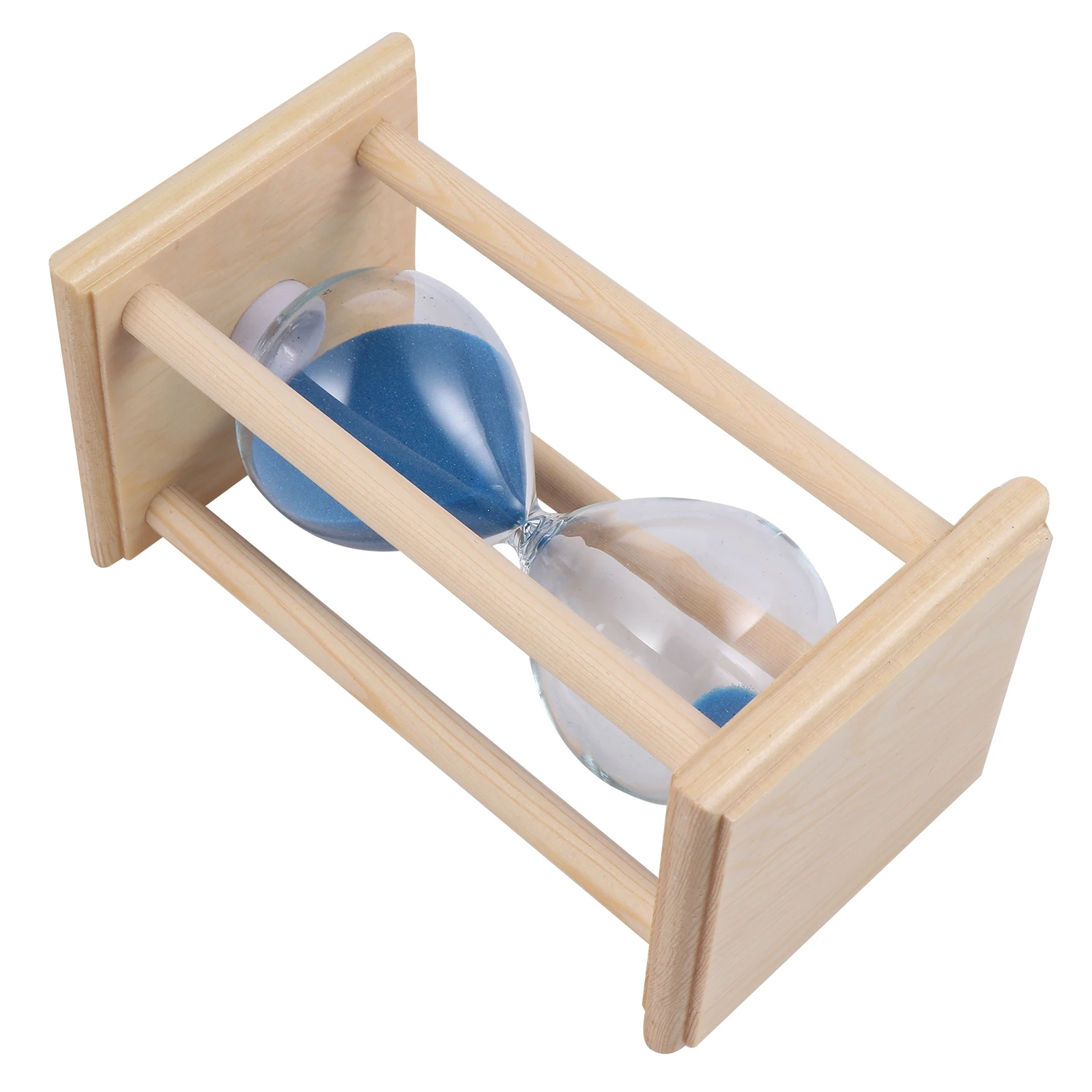 

Wooden Frame Hourglass Timer Sturdy Desk Countdown Sandglass Kids Study Toy Yoga Mask Timer Transparent Glass Tabletop