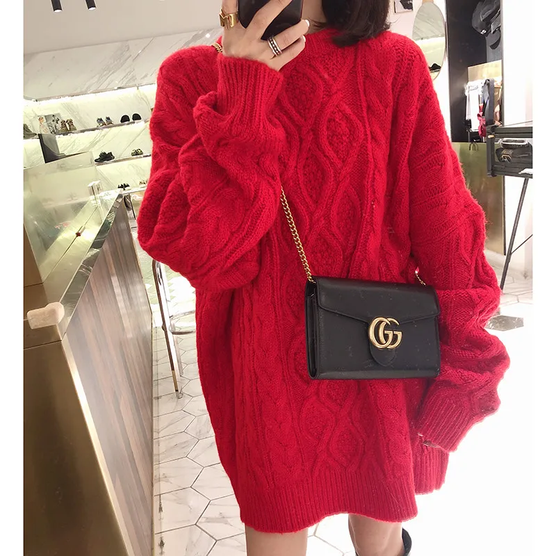 

Осень-зима 2022, женский модный свободный свитер больших размеров с ромбовидным узором, теплый свитер для поездок на работу