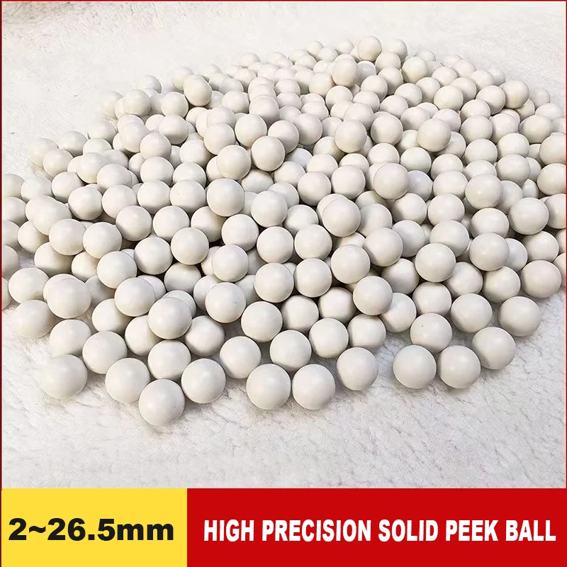 OD 2mm~26.5mm PEEK Ball High Precision Solid Plastic Bearing Ball Corrosion Resistant High Temperature Resistant Industrial Ball