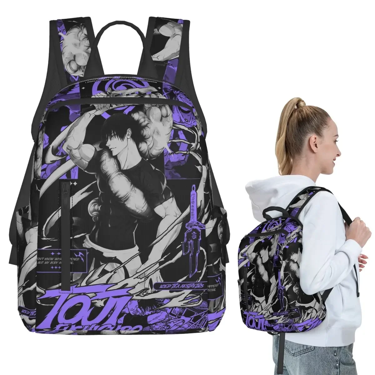Tokyo Revengers Toji Fushiguro Backpack Student BookBag Kids School Bag Computer Shoulder Bags Men Women