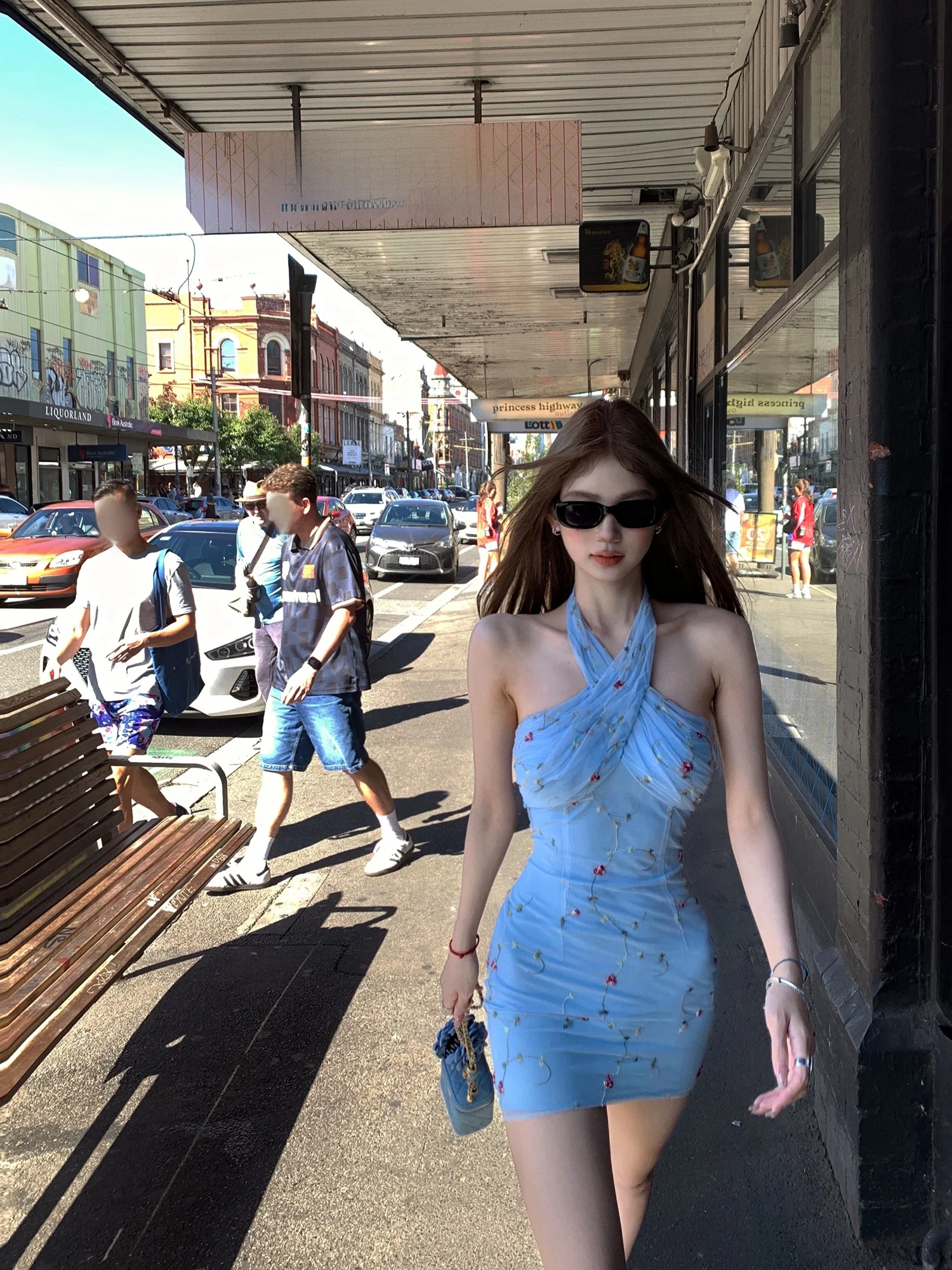 

Летнее женское платье Tongiiuu Sydney Holiday с кружевной отделкой на талии и вставками для груди, из полиэстера