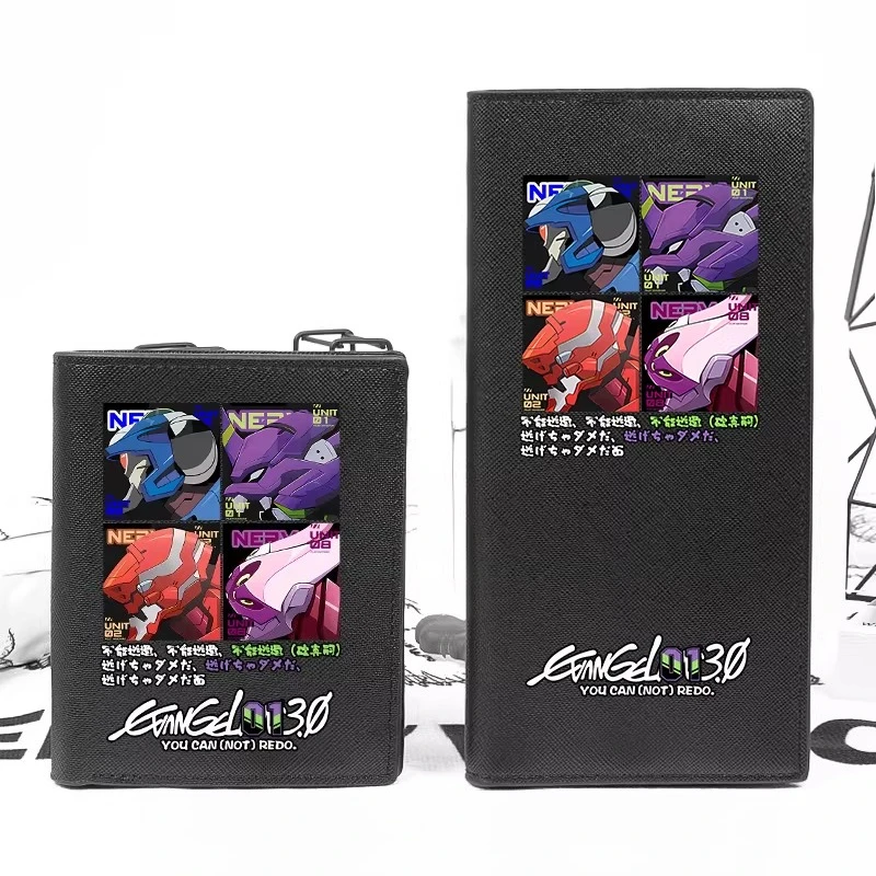 

Neon Genesis Evangelion Anime Peripherals Student Wallet Card Holder Short EVANGELION-01 Ayanami Rei Asuka PU Leather