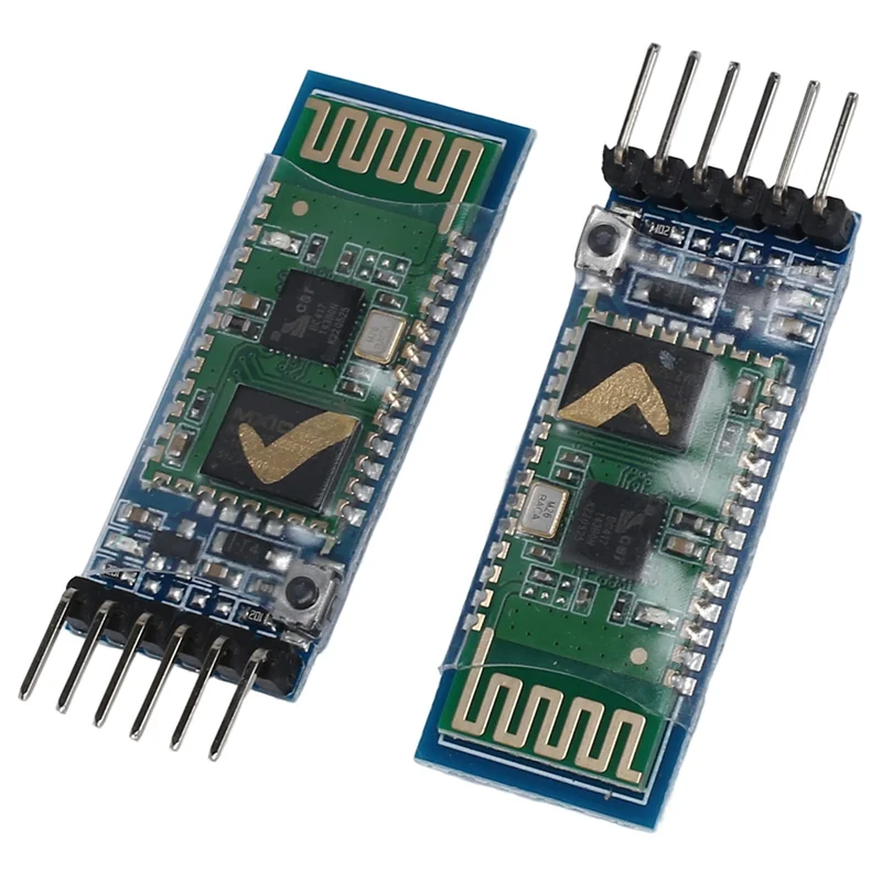 Transceptor sem fio Bluetooth, Módulo Escravo, RS232, TTL para UART Conversor e Adaptador para Arduino, HC-05, 6 Pin RF, 2Pcs