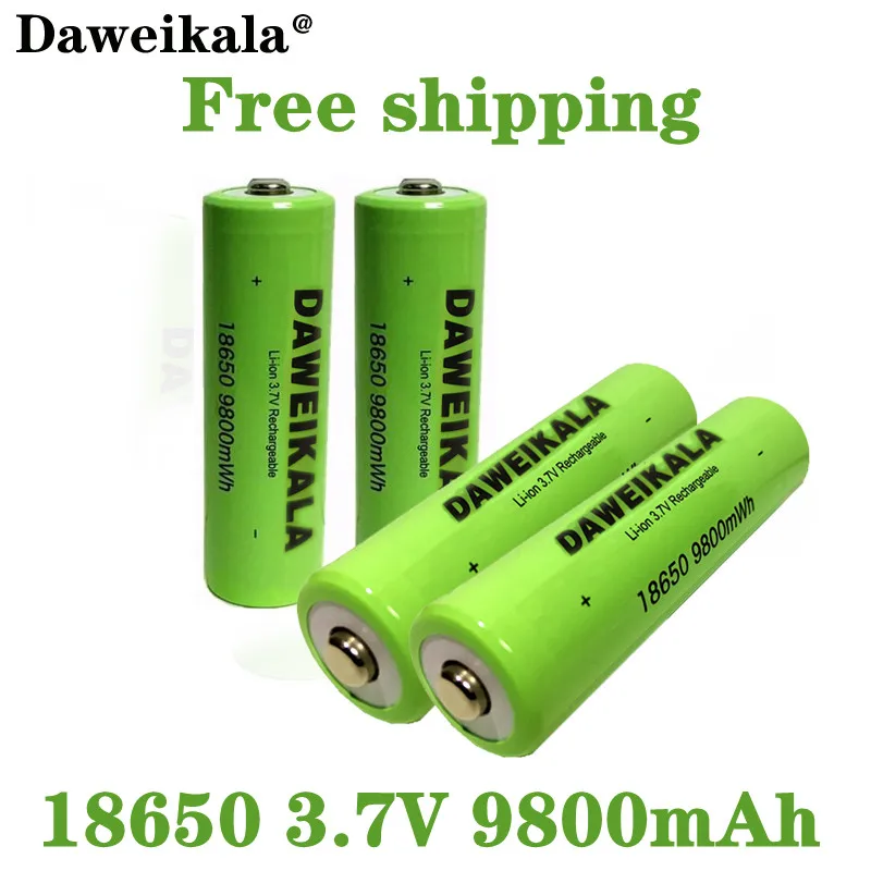 2022New100% nuova batteria ricaricabile 18650 3.7V 9800mAh per torcia torcia frontale batteria ricaricabile agli ioni di litio drop shipping