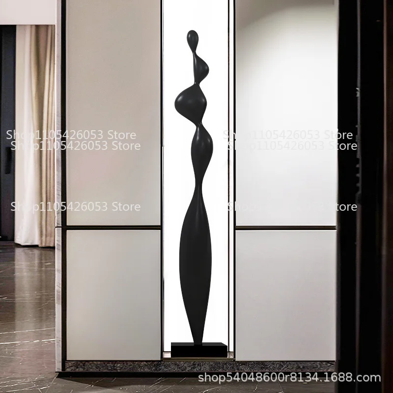 Sculpture slender and tall niche window decoration entrance living room sales office large floor-to-ceiling fiberglass ornaments