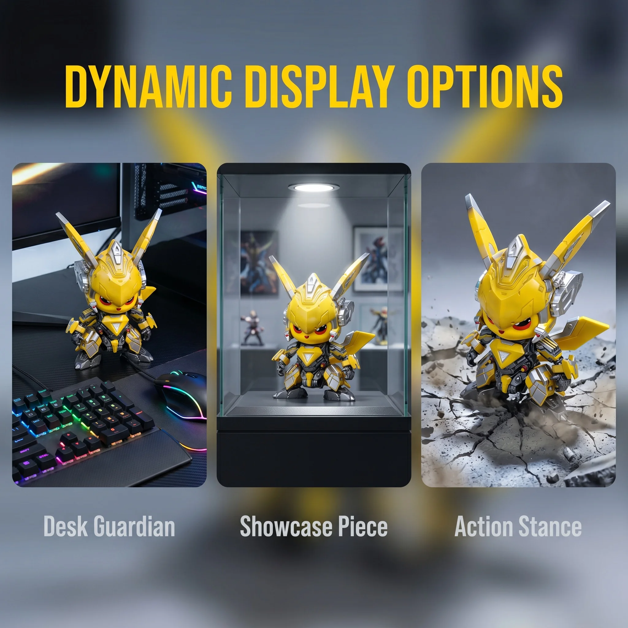 Figurine d'action Bandai Gundam, modèle de jouet Mobile Suit Gundam SEED Bumblebee Mecha Pikachu SD, ornement de collection