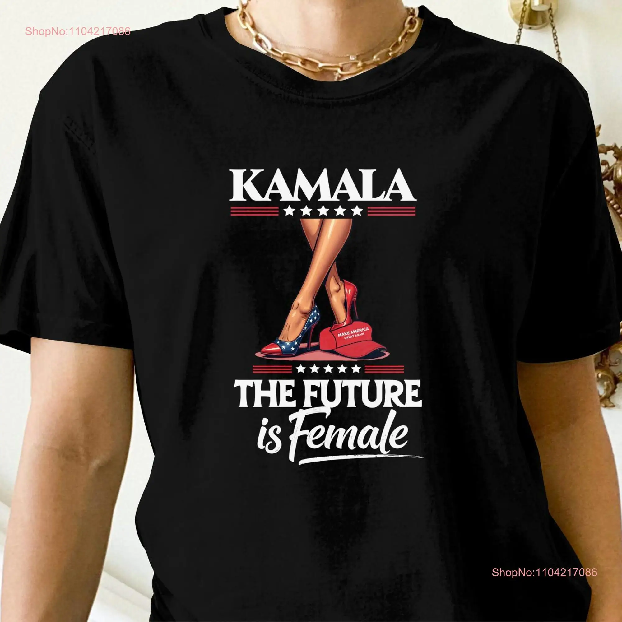 Kamala Harris Artwork T Shirt Political Satire Supporter High Heel Art SweaT  long or short sleeves