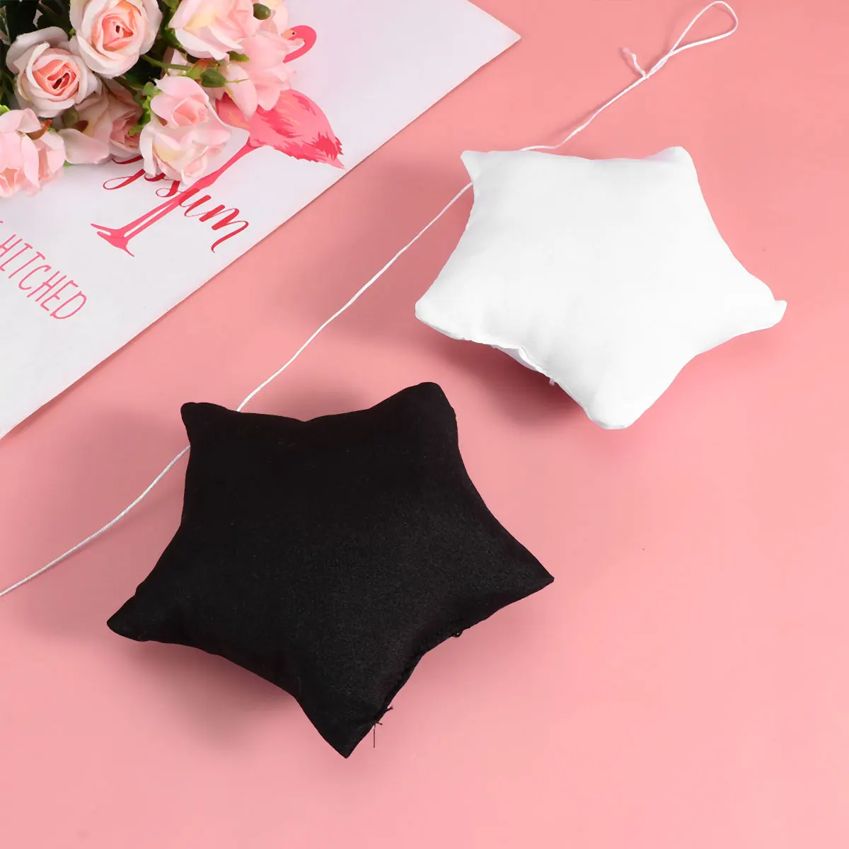 Estrela pendurada para berço, ornamentos pretos, material durável, quarto de bebê, pingente pendurado, brinquedos, coordenação, presentes