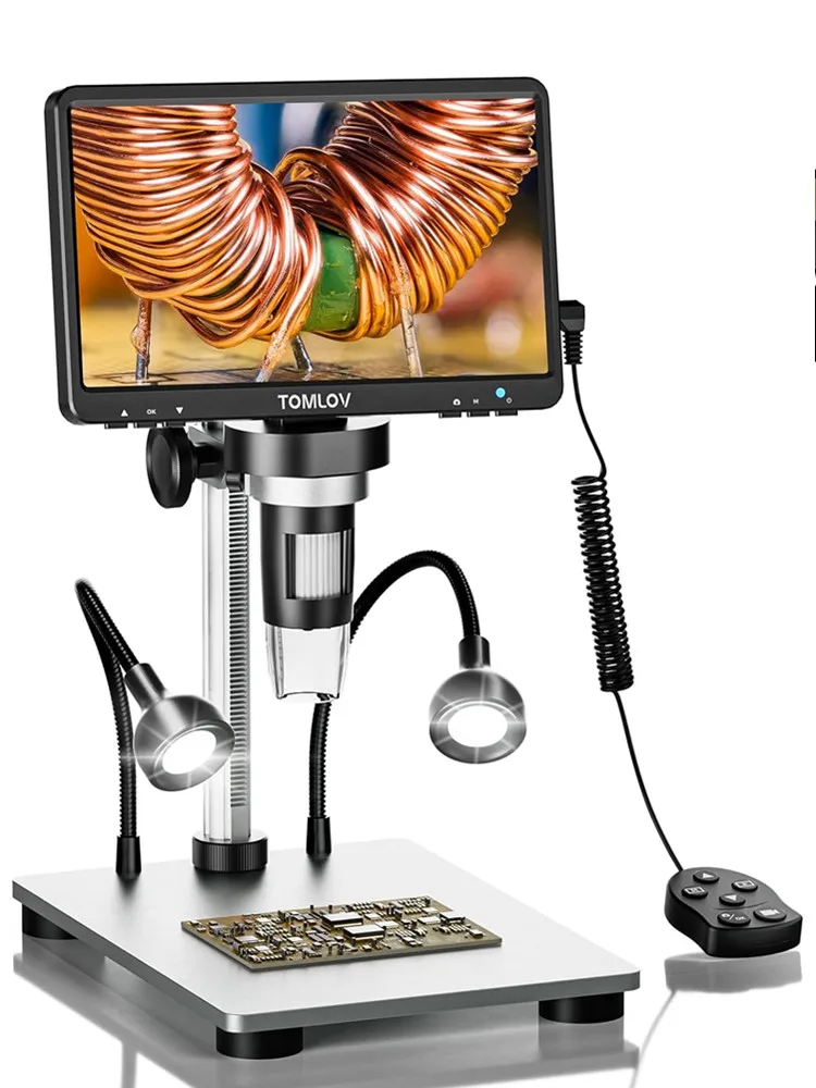 Tomlov Dm9 Digitale Usb Elektronische Microscoop 1080P 7 "Lcd-Scherm 1200x Vergroting Microscopio Voor Telefoon Repareren - afbeelding 2