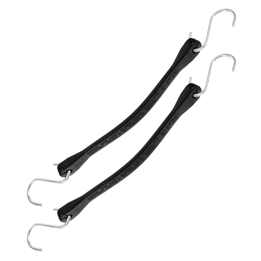 2Pcs Heavy Duty Rubber Bungee Cords Tie Down Straps Elastic Hooks Cargo Tarps Truck Trailers Truck Bungee Cords