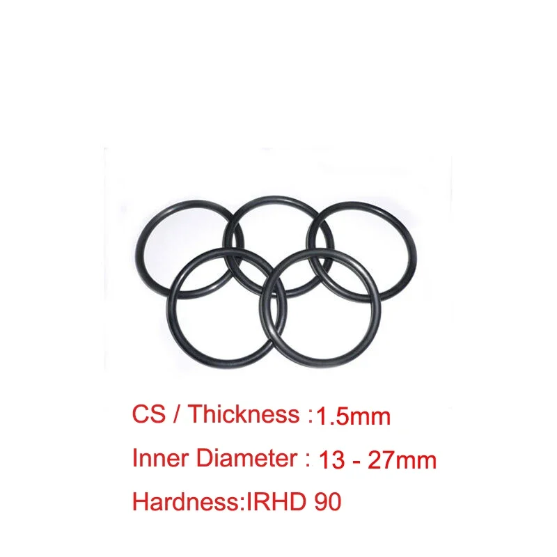 ID 13/14/15/16/17/18/19/20/21/22/23/24/25/26/27mm x CS1.5mm nitrile NBR o-ring o ring seal high hardness rubber gasket