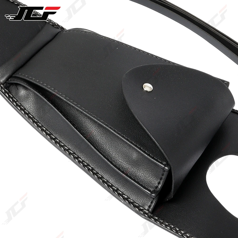 Motorcycle Black PU Leather Fuel Tank Chap Cover Panel Pad Bib Bra Bag For Harley Sportster Iron 883 1200 XL Universal