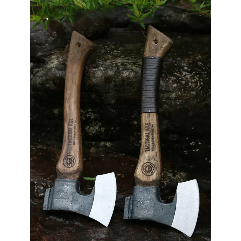 Outdoor Camping, Hunting and Emergency Axe High Manganese Steel Handmade Multipurpose Tomahawk Portable