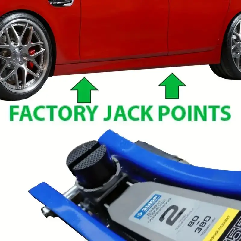 Boost Your Car\'s Safety With This 1pc Black Jack Support Rubber Pad!