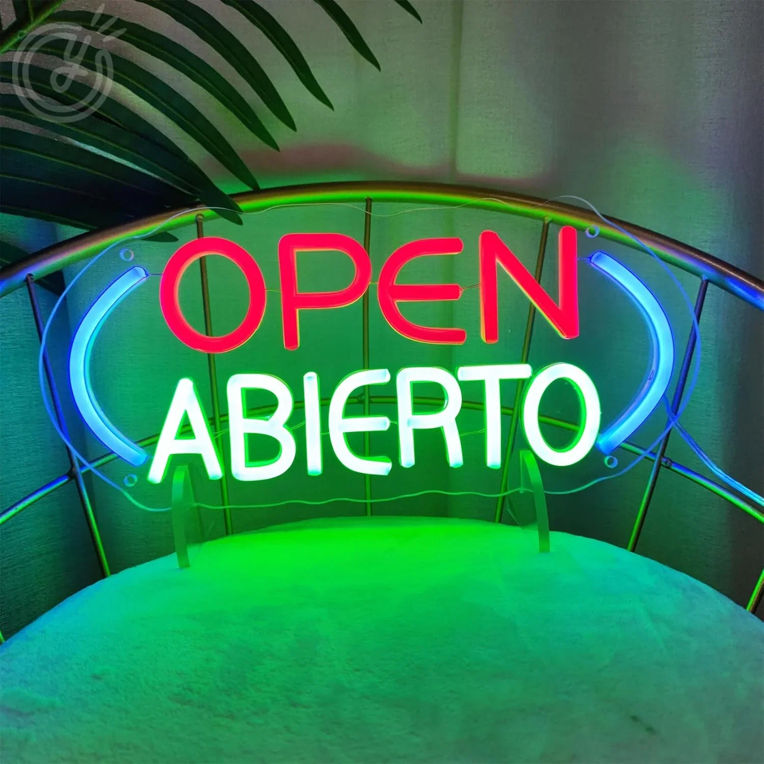 Neon LED Sign Open Abierto Spanish Neon Signs for Coffee Shop Studio Room Wall Decor Disco Club Bar Restaurant Neon Sign Light