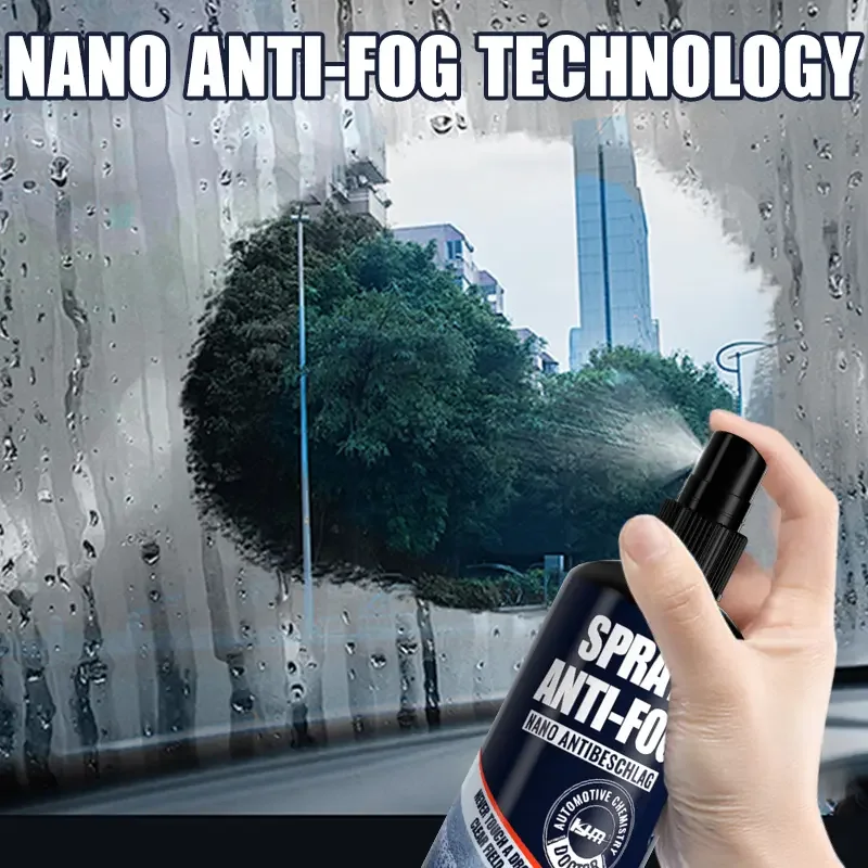 Anti Fogging Glass Spray, Transparent Field of View Anti Fogger for Car Windows, Helmets, Windscreens and Interior Windows,