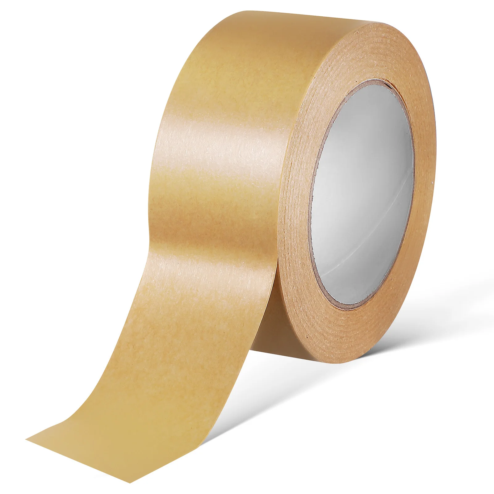 

1pcs 1 Roll Kraft Paper Tape 50mmx50m Writable Secure Adhesive Brown Packaging Tape for Moving Boxes Carton Sealing